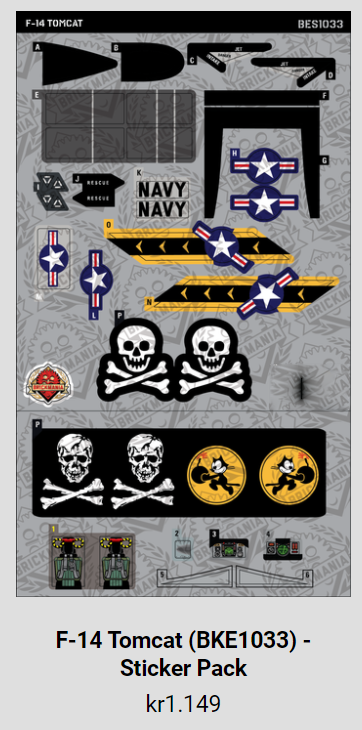 brickmania f14雄猫战斗机美国军事积木益智模型玩具礼物moc贴纸