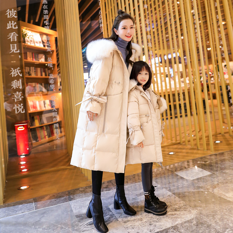 迪乐町冬季棉衣女潮超火港风宽松中长款加厚棉服亲子装母女款|msdalam kategori luar/Mountaineer/Camping/Aksesori perjalanan, pakaian luar, kapas hangat, kot hangat - dari Buy2taobao.com untuk memberikan perkhidmatan ejen Taobao profesional membeli