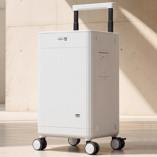 新款行李箱男侧开盖多功能拉杆箱女20寸可登机旅行箱宽拉杆密码箱