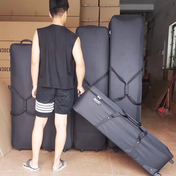 长条竖款行李箱密码储物滑轮拉箱摄影器材收纳箱牛津布防水收藏箱