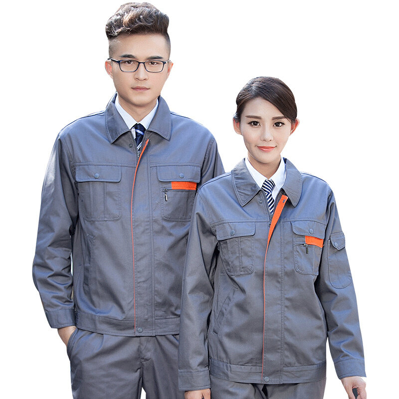 正品长袖工作服套装男女士耐磨春秋季厂车间工人汽修劳保上衣加厚