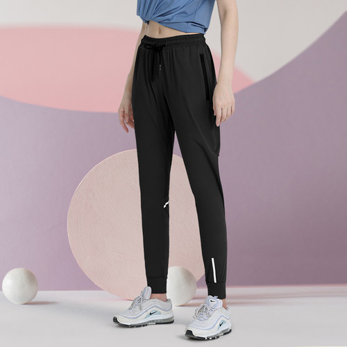 运动裤女夏季休闲束脚冰丝速干