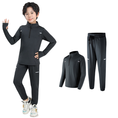 儿童运动套装训练服秋冬篮球服男