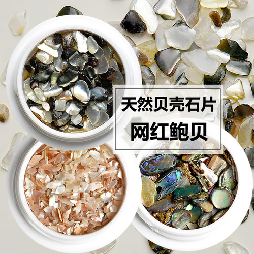 新款网红贝壳日式盒装美甲饰品