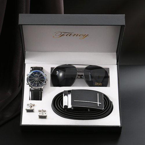 Exquisite gift box watch wallet belt set for Men boyfriend
