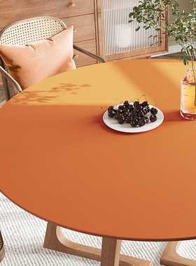 Round tablecloth leather circular dining table mat placemat
