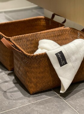 Hand-woven storage basket toys clothes sundries small box