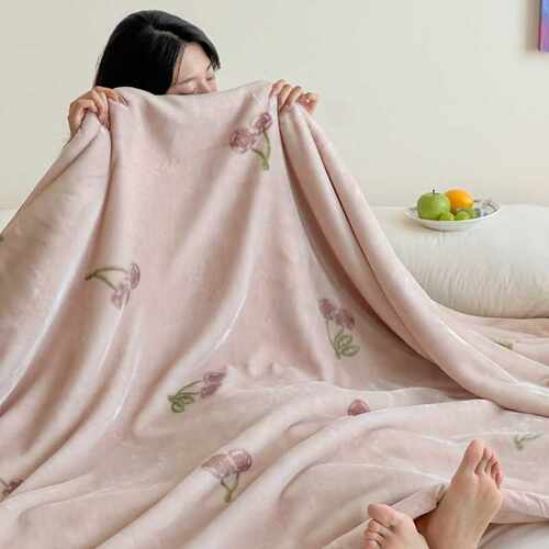 Double Layer Super Soft Raschel Blanket Thick Warm Bed