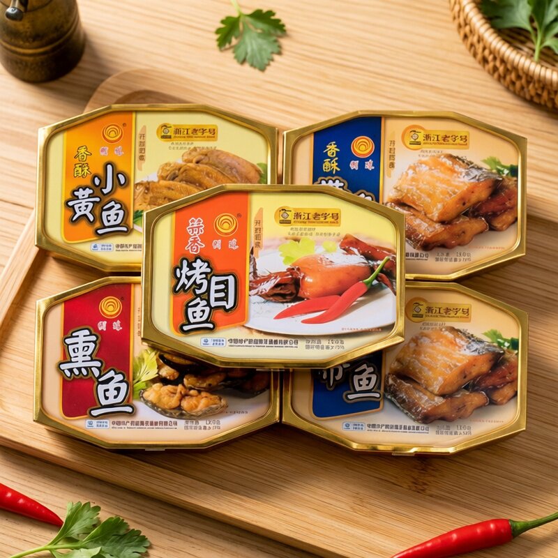 明珠香酥小黄鱼盒装浙江舟山特产 东海香酥带鱼 熏鱼 蒜香烤目鱼