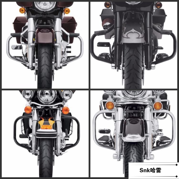 哈雷原厂公路滑翔路王改装前发动机护杠街滑旗舰滑翔带脚垫保险杠