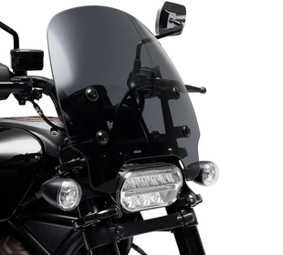 原廠黑色前風(fēng)擋 哈雷21年RH1250S改裝 Sportster快拆運(yùn)動(dòng)擋風(fēng)玻璃
