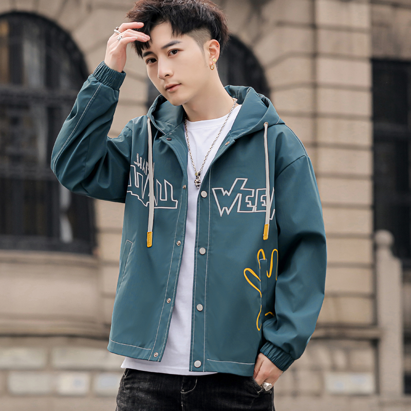 New spring Hooded Jacket in 2021 men's Korean fashion smart casual jacket