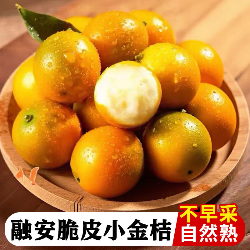 广西融安纯甜滑皮金桔当季应季新鲜孕妇水果脆甜硬皮带皮吃小金桔,水产肉类/新鲜蔬果/熟食,桔子,淘宝优惠券,粉丝福利购,淘宝优惠卷