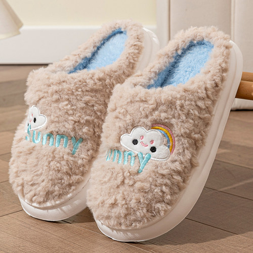 秋冬季居家保暖情侣卡通棉拖鞋