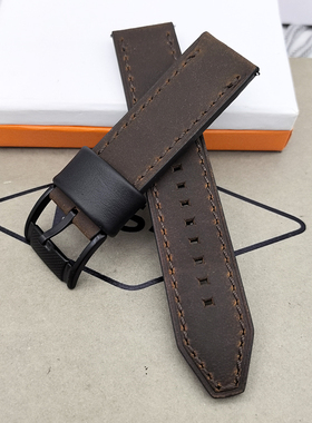 现货FOSSIL化石表带真皮22MM通用适配FS4656FS4682FS5586手表配件