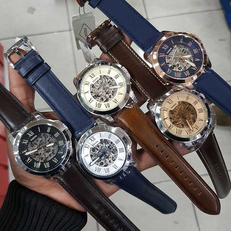 FOSSIL手表商务休闲镂空自动机械
