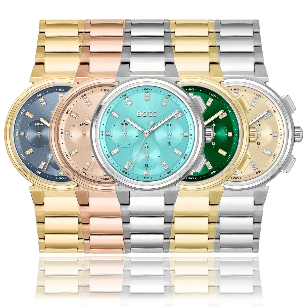 BOSS手表不锈钢石英机芯防水女表