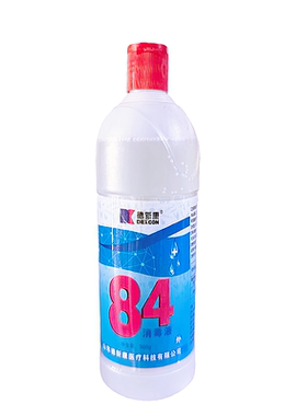 德新康84消毒液500g 硬质物体表面织物消毒 漂白 30瓶/箱
