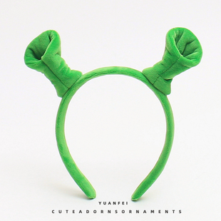 搞怪史瑞克发箍创意可爱拍照表演装扮发卡超萌头箍女新款卡通头饰