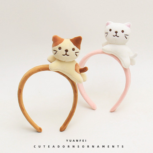 乖巧小猫～可爱喵喵小猫发箍创意猫咪卡通头饰卖萌拍照发卡女头箍