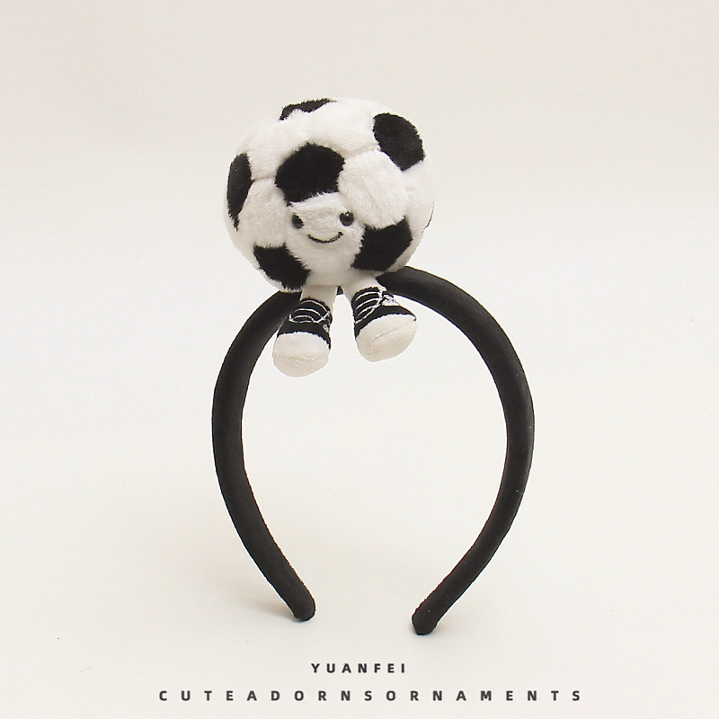 世界波～创意足球发箍可爱萌趣卡通头饰运动会拍照发卡搞怪头箍女