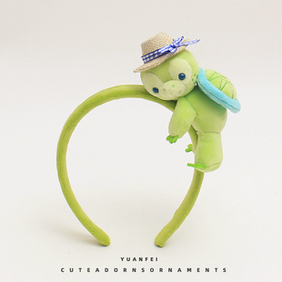 创意小乌龟发箍可爱萌趣动物园卡通头饰少女搞怪拍照发卡卖萌头箍