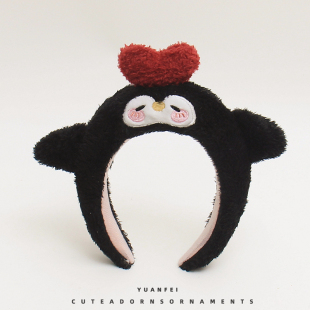 可爱企鹅发箍创意动物园头饰儿童成人卖萌拍照表演发卡搞怪头箍女