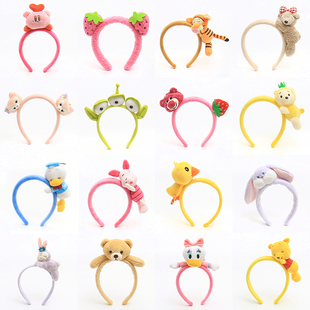 可爱卡通草莓熊发箍超萌小动物头饰搞怪拍照表演发卡网红洗脸头箍