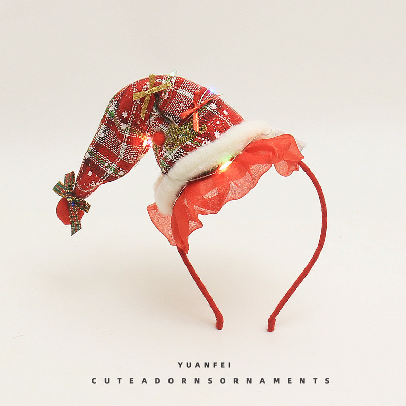 可爱圣诞帽发箍带灯发光圣诞头饰节日装扮拍照发卡派对氛围感头箍,饰品/流行首饰/时尚饰品新,发饰,淘宝优惠券,粉丝福利购,淘宝优惠卷