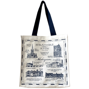 ANDCICI@限定款~英国Shakespeare帆布包袋男女学生书包大购物袋
