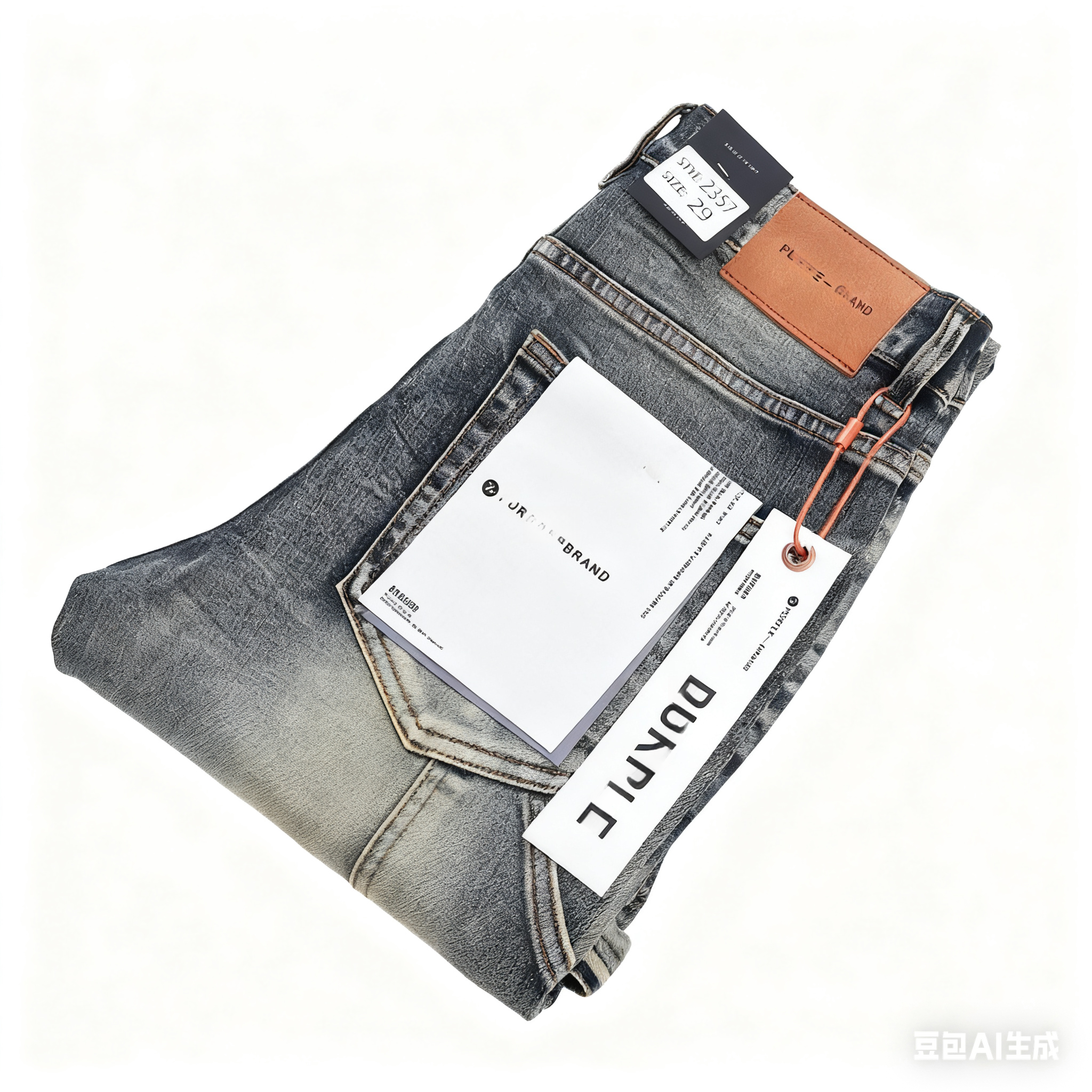 磨破拼接牛仔裤男修身小脚