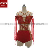 DVWVB艺术体操服健美比赛竞技体操拉拉操 裙G40啦啦操服 儿童女款