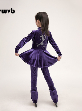 DVWVB定制花样滑冰训练服保暖 丝绒儿童成人男女款运动服G198