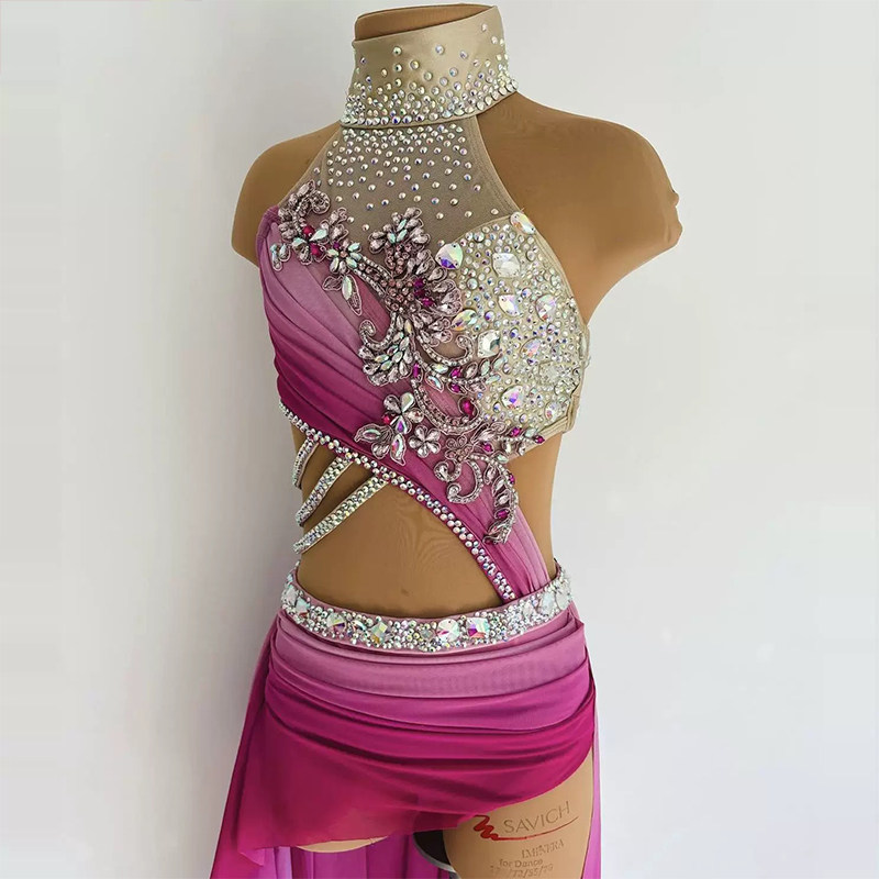 DVWVBX现代抒情舞钢管舞演出女空中瑜伽比赛服杂技吊环服0012