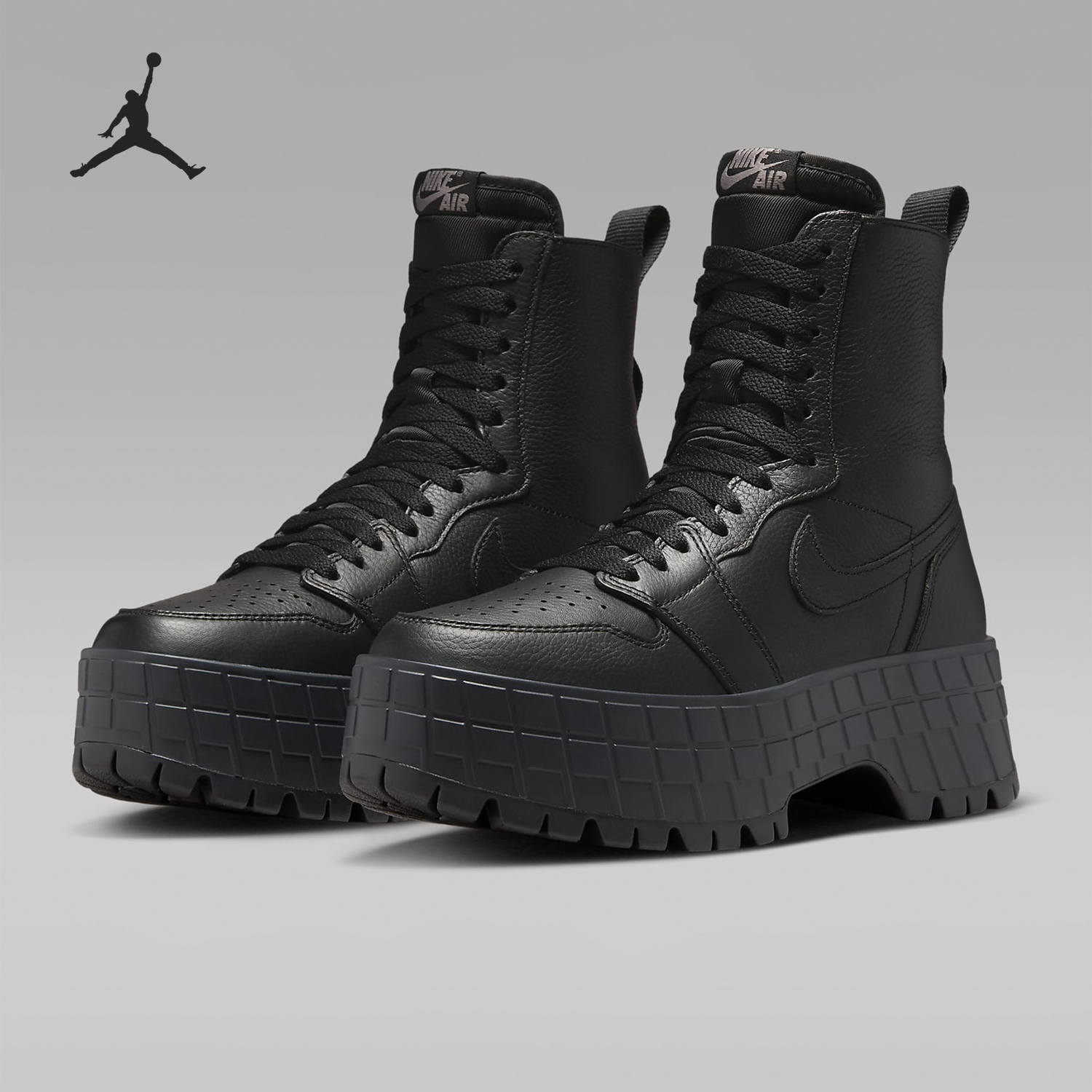 Nike/耐克正品Air Jordan 1 Brooklyn女士厚底短靴FJ5737-001