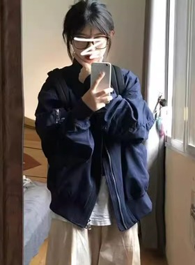 韩系chic外套女2025开初春季新款超火穿搭薄款棒球服短夹克冲锋衣