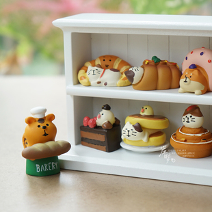 营业中面包店烘焙场景迷你娃屋手办造景小摆件桌面解压装饰摆件