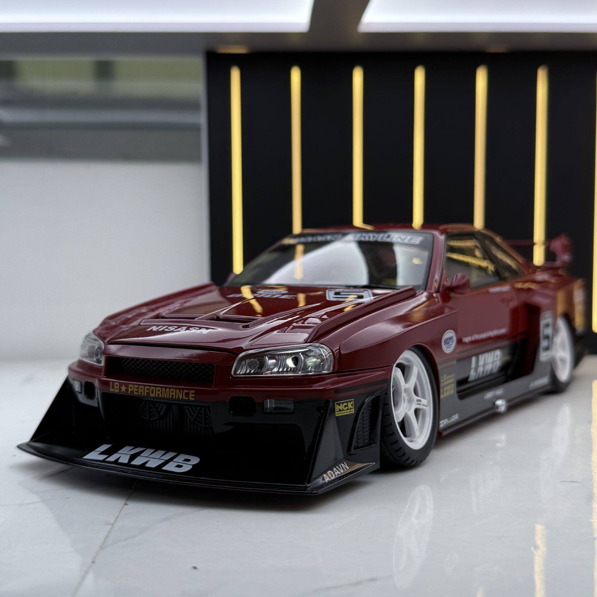 118改装版GTR34合金跑车模型