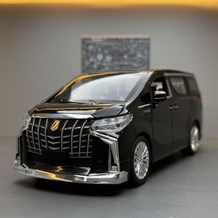 遥控1:24丰田埃尔法仿真商务合金汽车模型男生礼物带声光回力车模