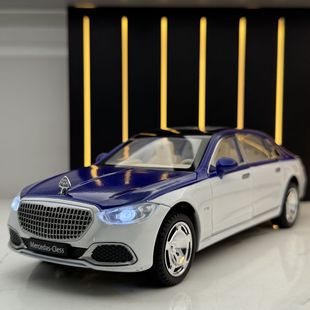 1:24遥控奔驰迈巴赫合金车模仿真商务车电动门车模男孩玩具车礼物