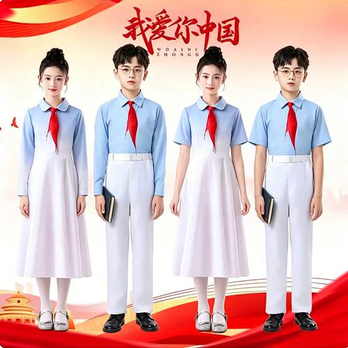 小学生大合唱团演出服朗诵表演服