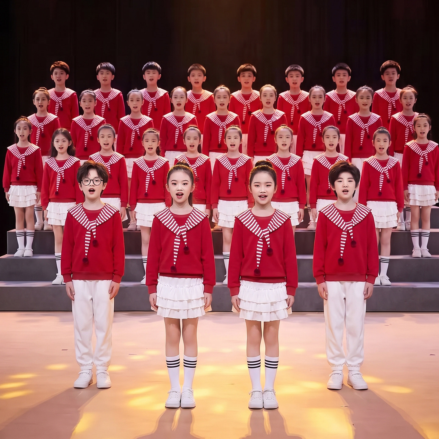 儿童合唱演出服诗歌朗诵
