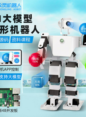 树莓派仿生 AI大模型人形机器人 AI视觉人工智能编程python编程