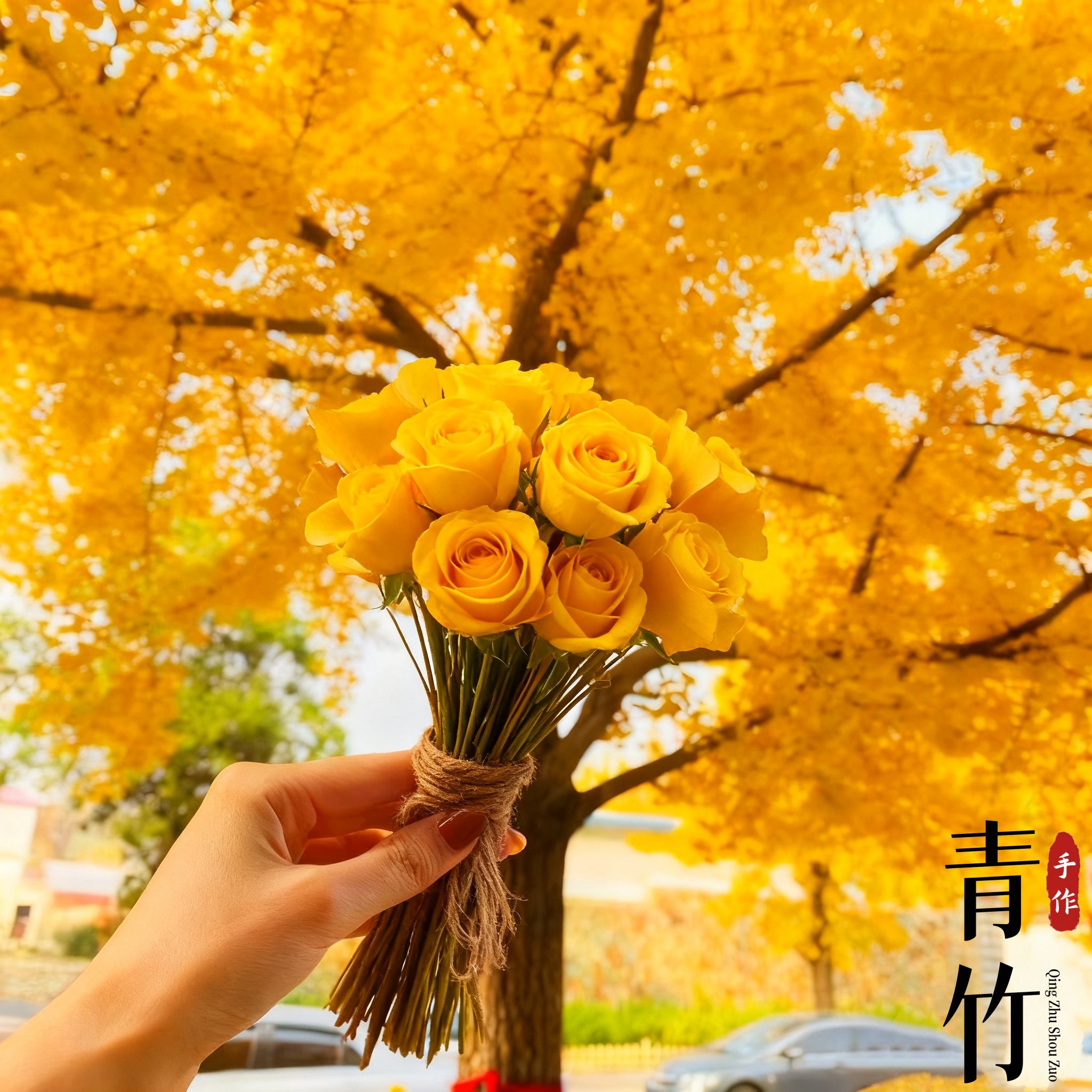 新鲜银杏叶天然树叶标本幼儿园制作书签道具diy装饰新鲜手工编织