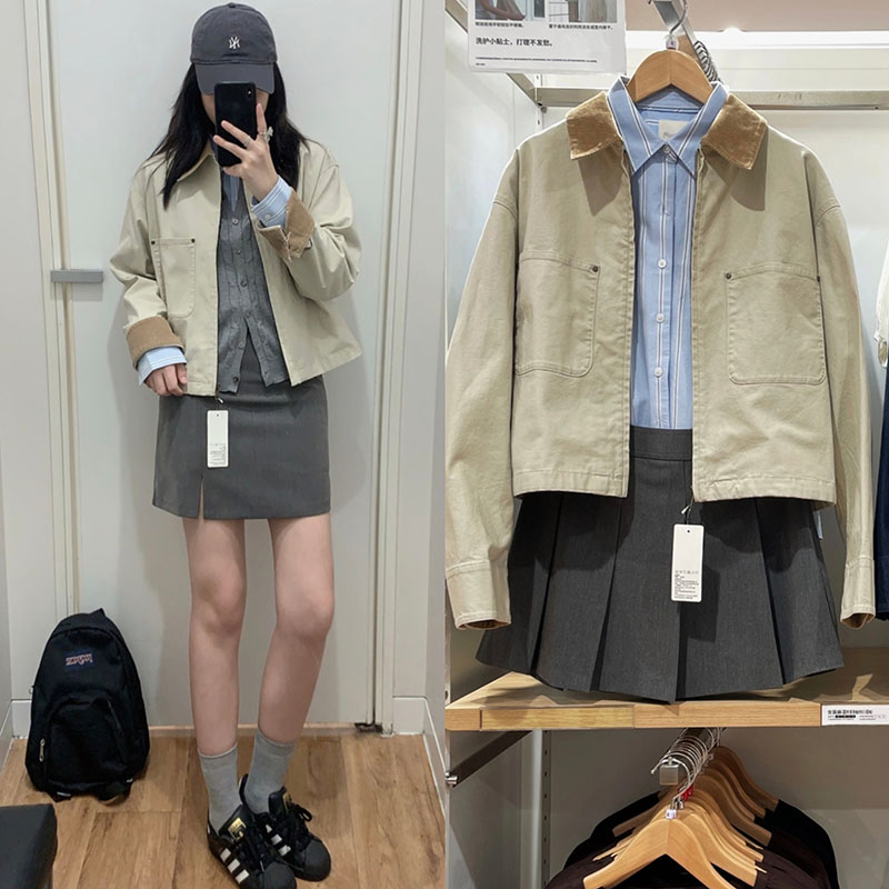 女装2025休闲拉炼短茄克