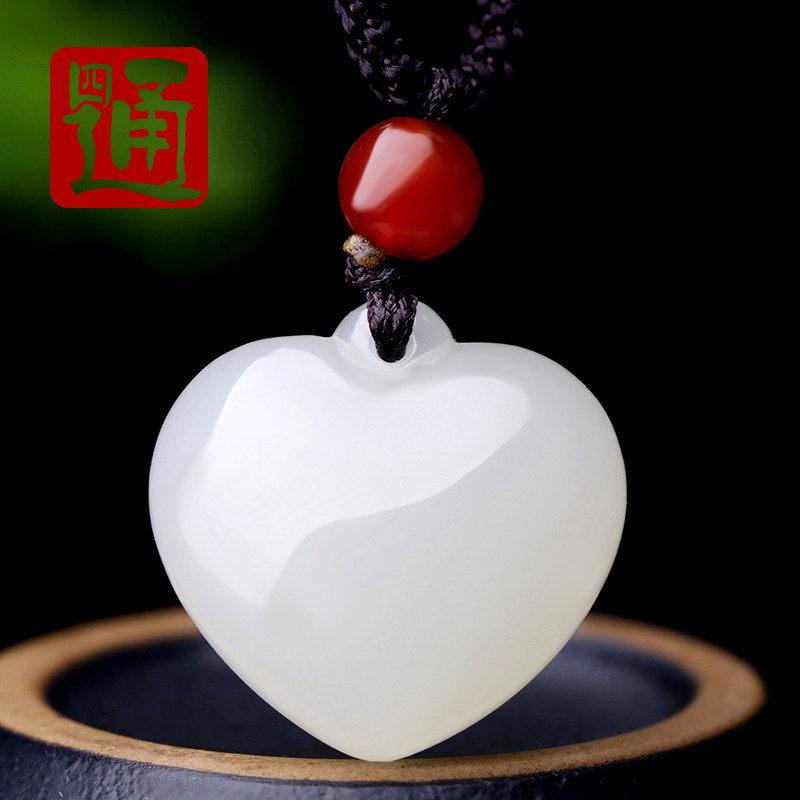 白玉双面饱满爱心情人节礼物