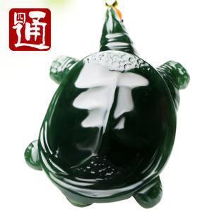 甄选老料菠菜绿色立体工招财神龟