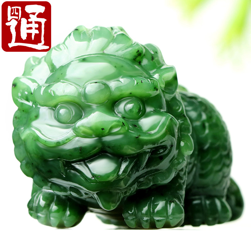 立体雕工菠菜绿萌宠瑞兽可爱造型