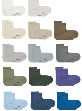 Beeff女士 抗起球无骨直角 平纹薄款中筒袜短袜长袜 日系纯色自制