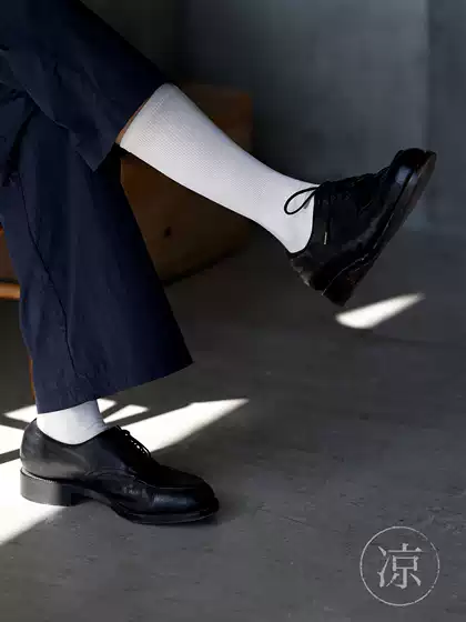 Beeff Men's Socks with Extended Cuff, Mint Cool Feeling, Business Formal Wear, Seamless, Gentleman's Socks, Summer Thin